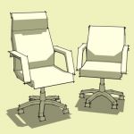 Archetype Lo-Poly Generic Desk Chairs. High Back M...