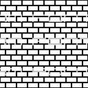Black and white brick with thick outline