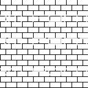 Black and white brick with thin outline