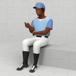 View Larger Image of Sitting Baseball Players