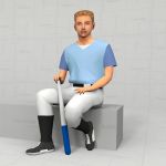 View Larger Image of Sitting Baseball Players