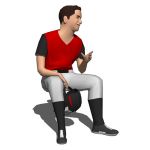 View Larger Image of Sitting Baseball Players 20