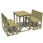 View Larger Image of Bar teak tables and chairs