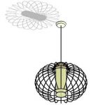View Larger Image of wicker hanging lamp